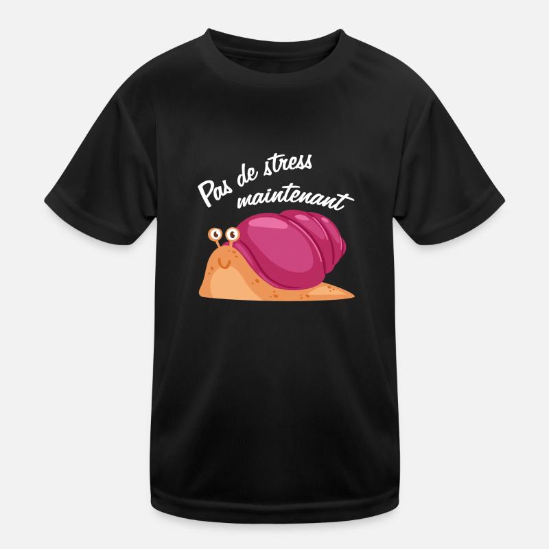 Pas de stress, un escargot qui dort. T-shirt sport Enfant