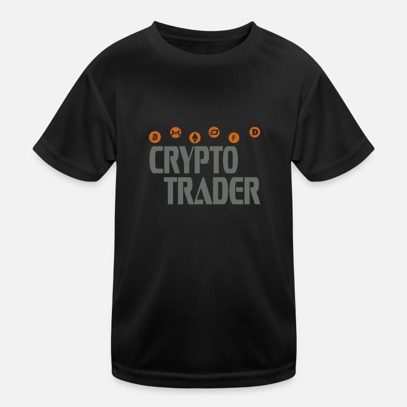 Crypto trader - Kinder Funktions-T-Shirt - Schwarz