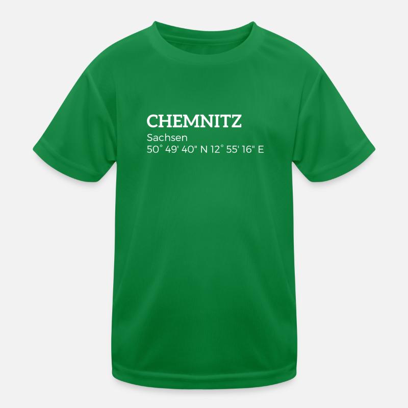 Chemnitz Saxony coordinates Kids Functional T-Shirt