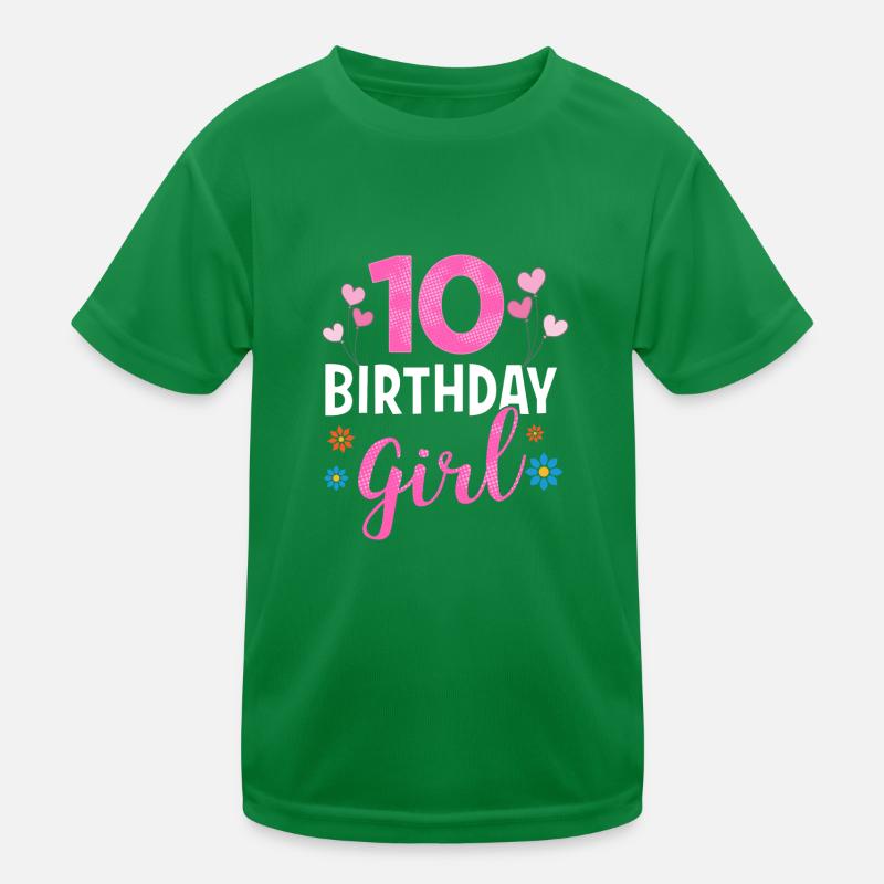 Fille d'anniversaire - 10 ans T-shirt sport Enfant