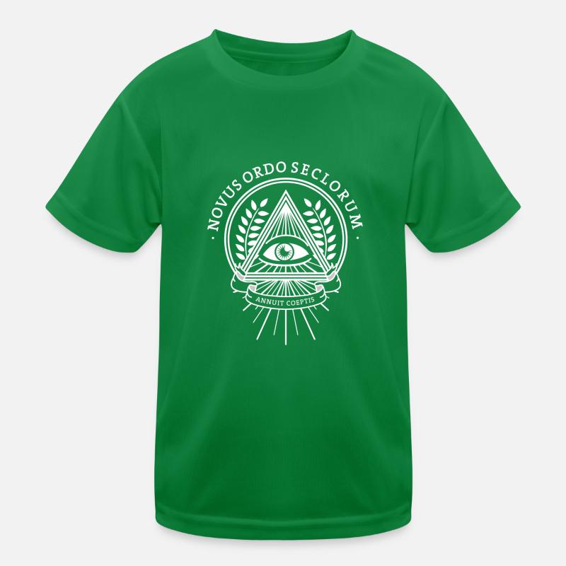 Société secrète de la pyramide de l’œil de conspiration des Illuminati T-shirt sport Enfant