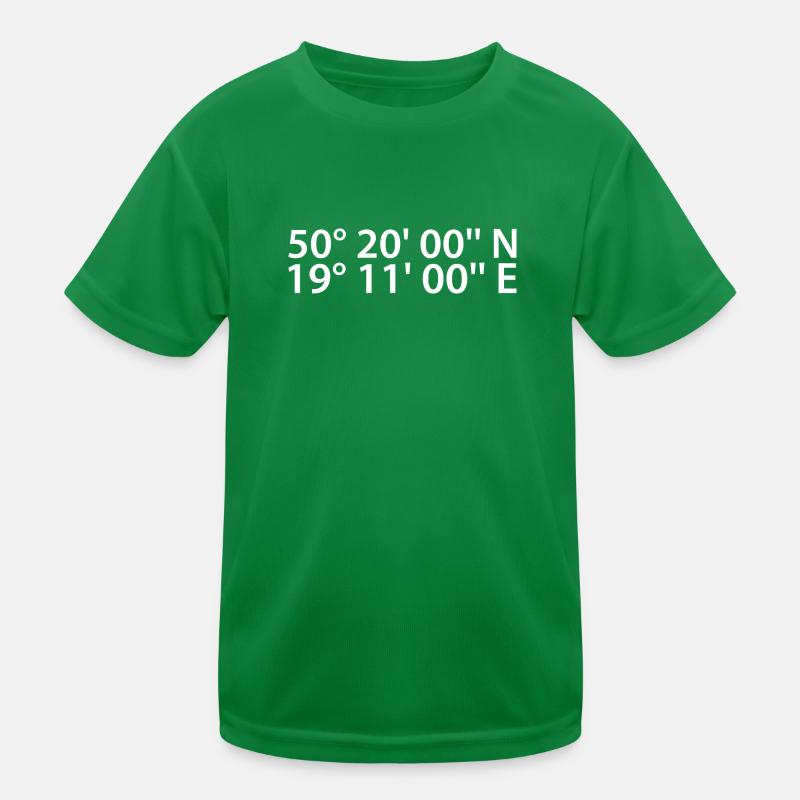 Dąbrowa Górnicza coordinates Kids Functional T-Shirt