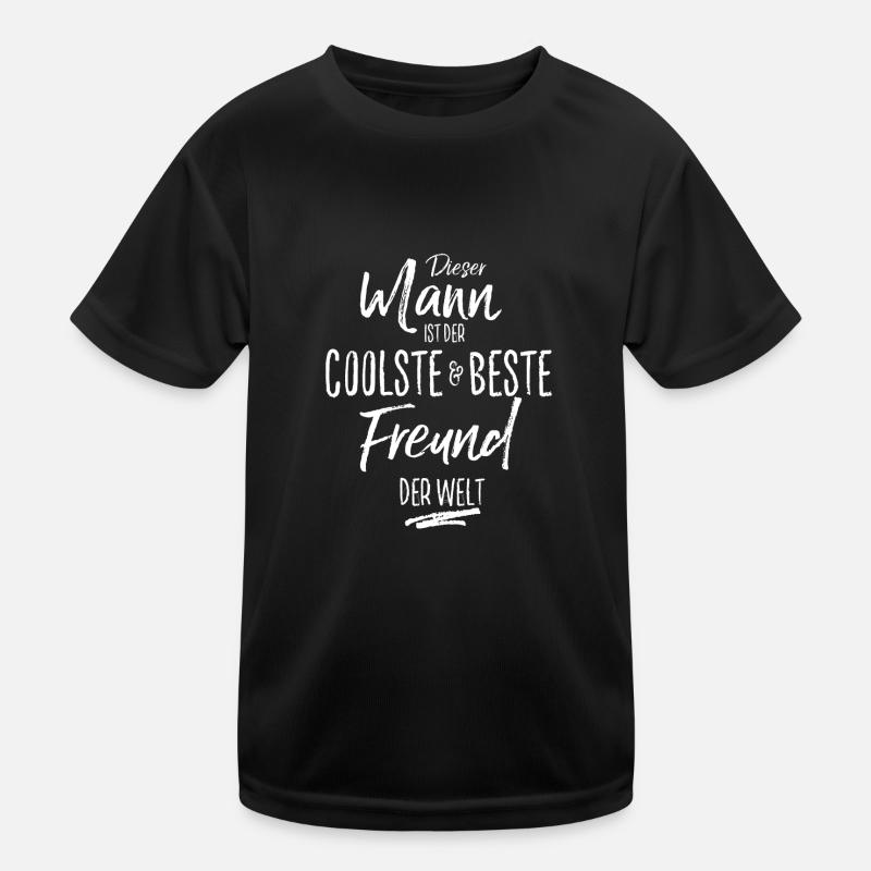 freund - Kinder Funktions-T-Shirt - Schwarz