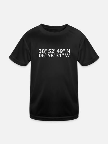 Coordonnées de Badajoz - T-shirt sport Enfant - noir - Devant