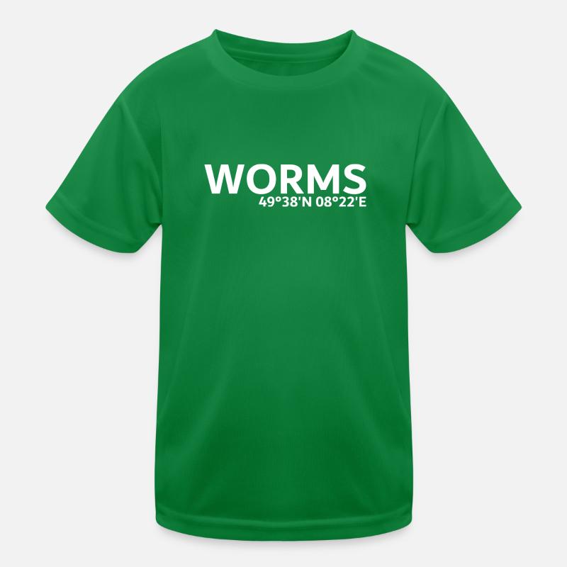 Worms coordinates Kids Functional T-Shirt
