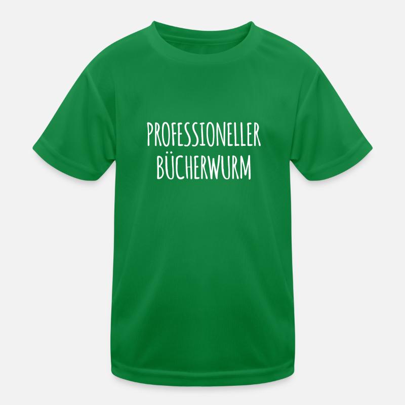 Professioneller Bücherwurm Kinder Funktions-T-Shirt