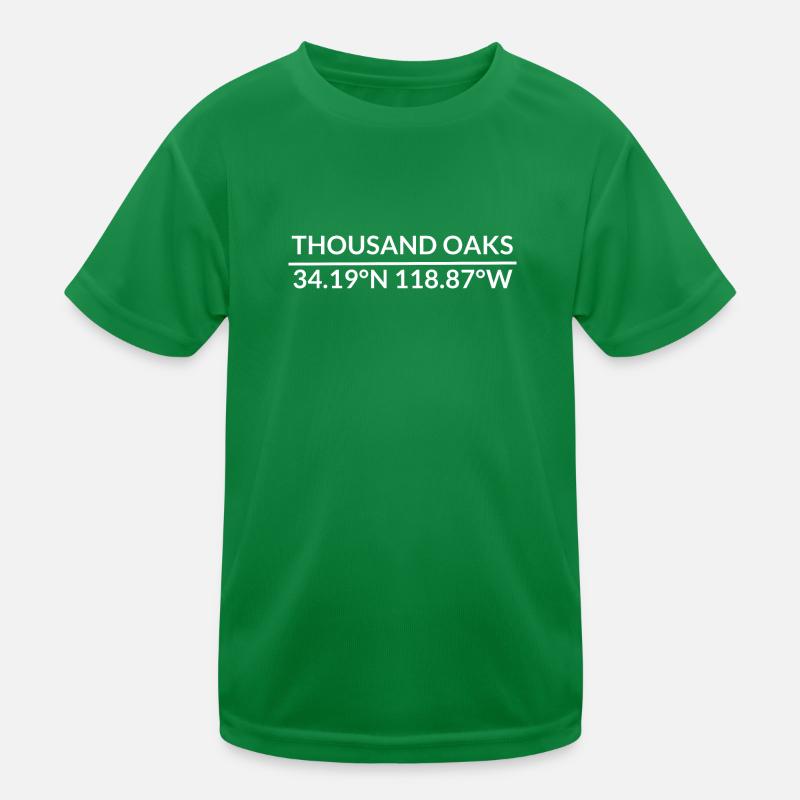 Thousand Oaks California USA Coordinates Kids Functional T-Shirt