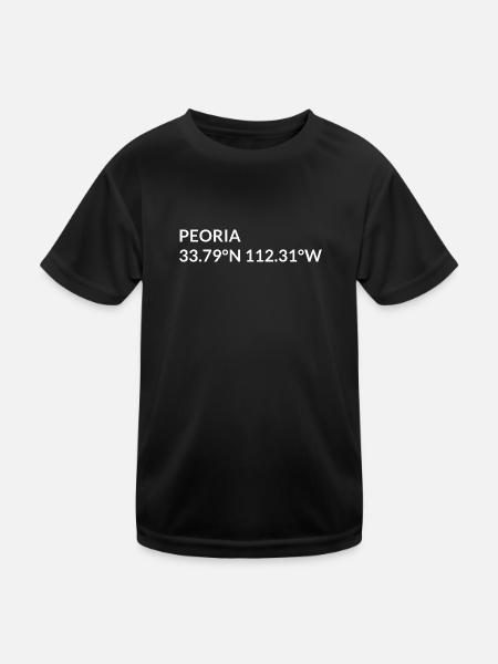 Coordonnées de Peoria, Arizona, États-Unis - T-shirt sport Enfant - noir - Devant