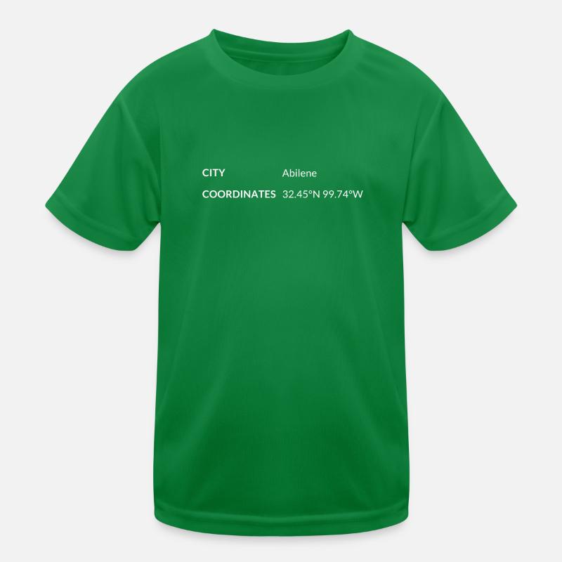 les coordonnées de Abilene, Texas, États-Unis T-shirt sport Enfant