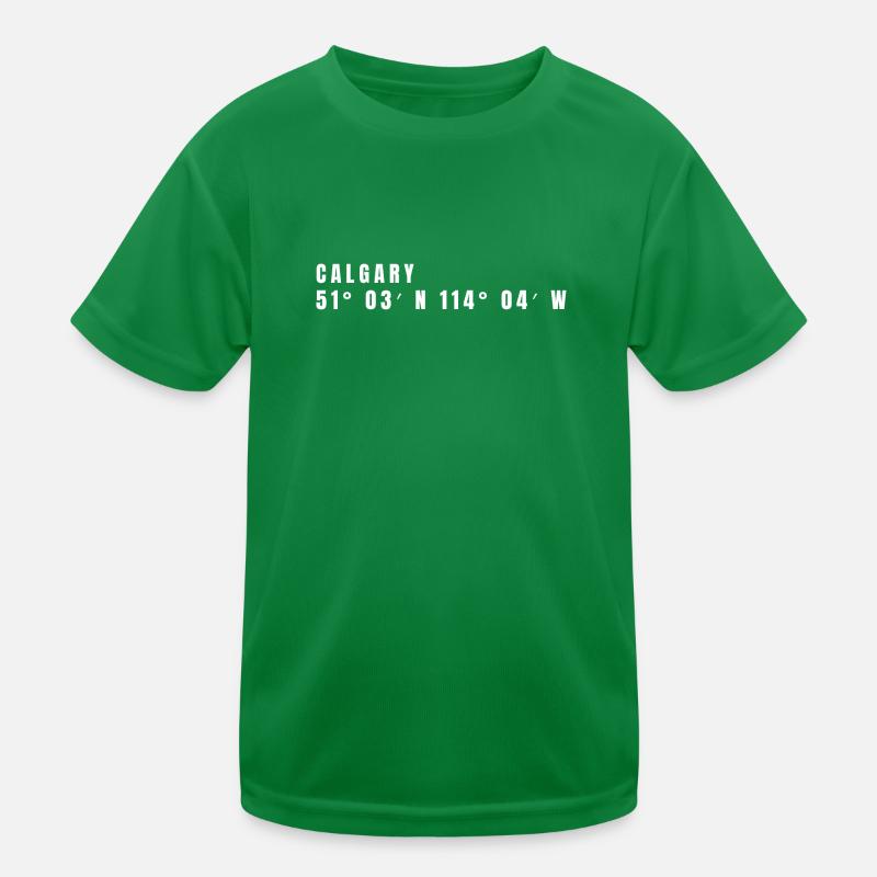 Calgary, Canada Coordinates Kids Functional T-Shirt
