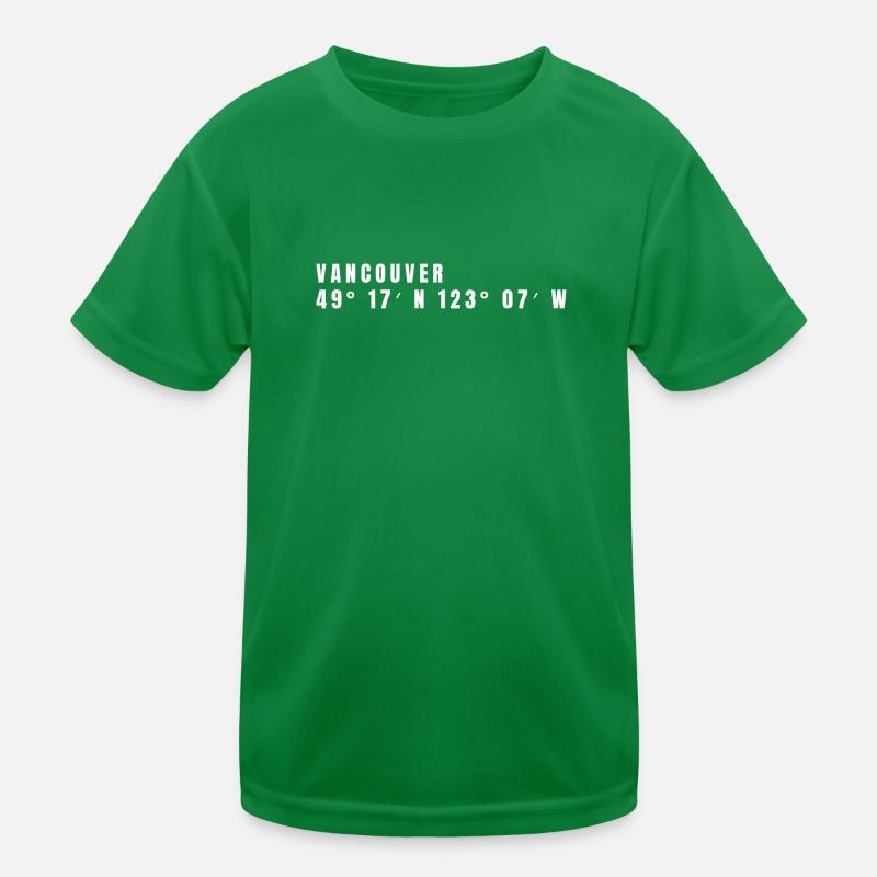 Vancouver, Canada Coordinates Kids Functional T-Shirt