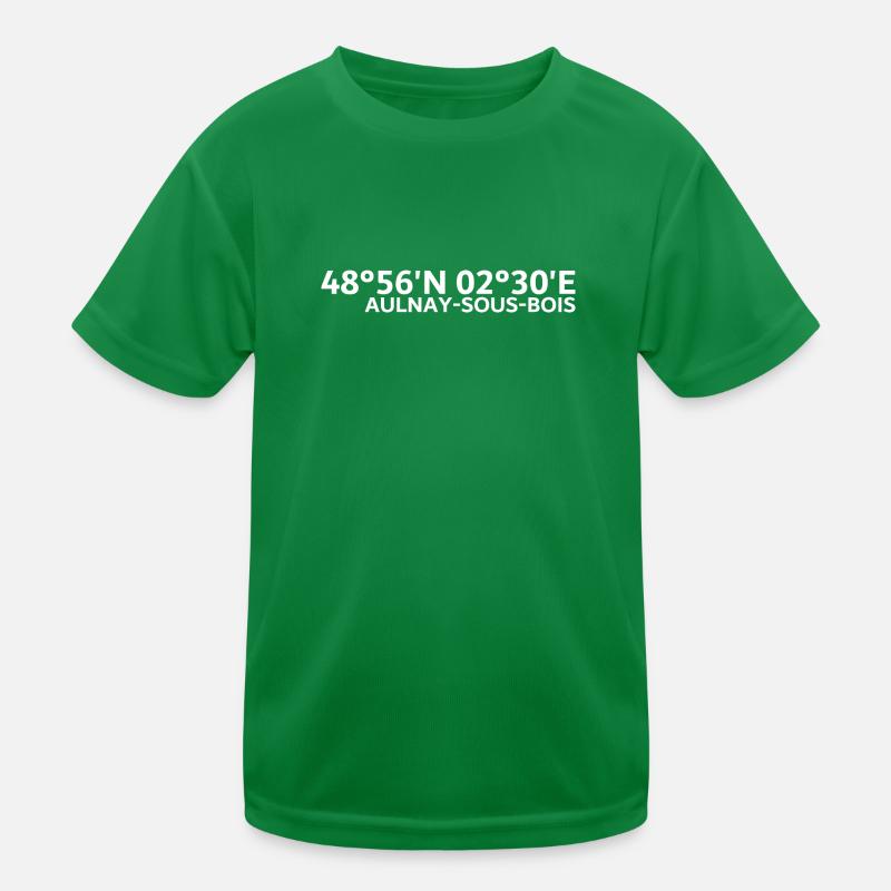 Aulnay-sous-Bois coordinates Kids Functional T-Shirt