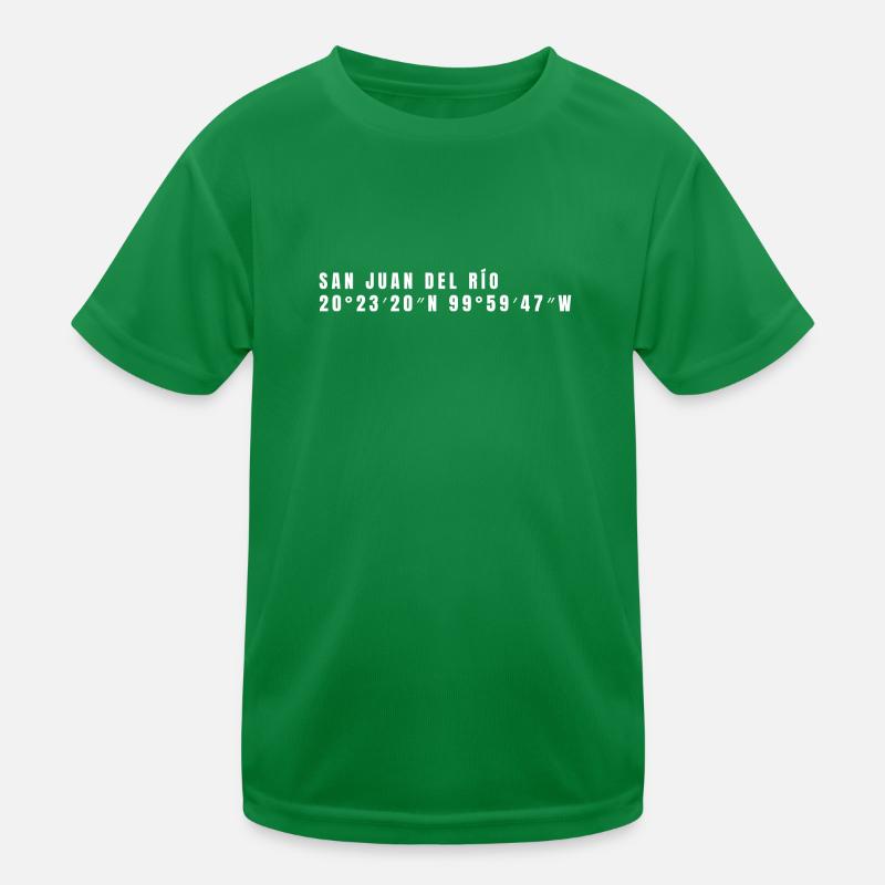 Querétaro, Mexico Coordinates Kids Functional T-Shirt