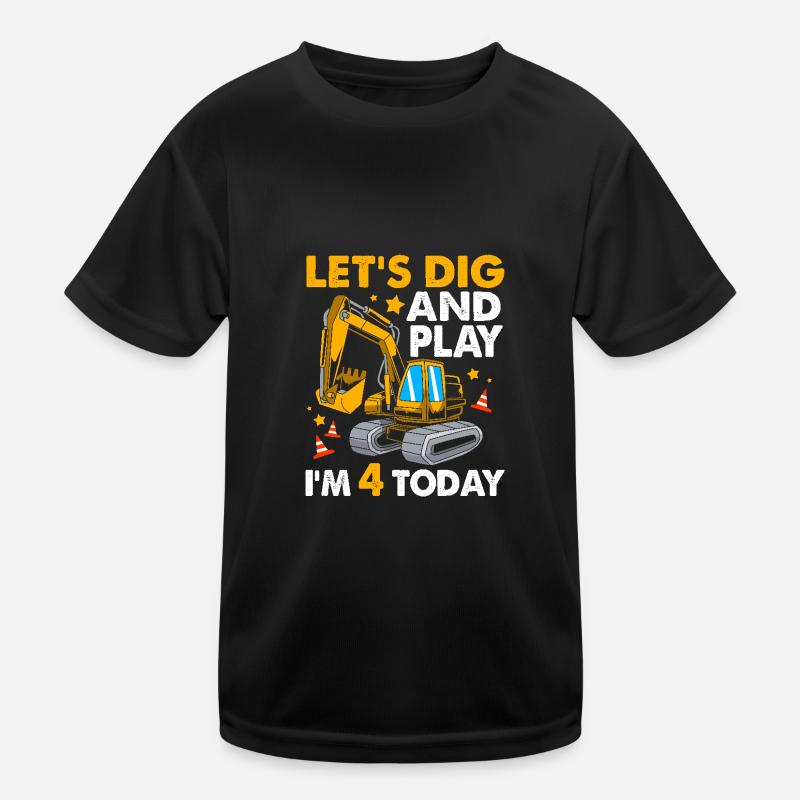 Baustelle Kindergeburtstag Kinder Funktions-T-Shirt