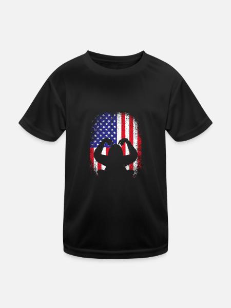 Orang Utan - Kinder Funktions-T-Shirt - Schwarz - Vorne