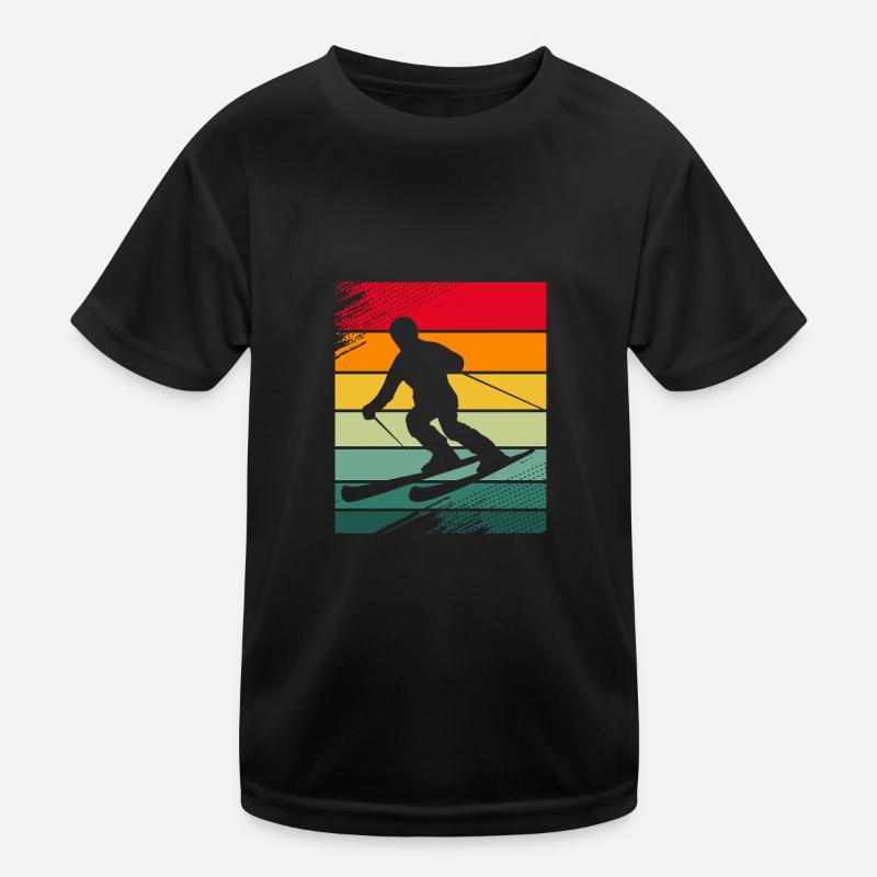 Ski Skiurlaub Kinder Funktions-T-Shirt