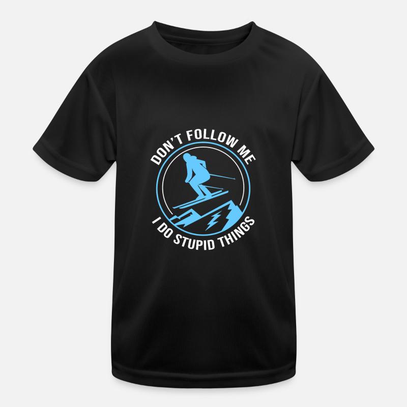 Ski Skiurlaub Kinder Funktions-T-Shirt