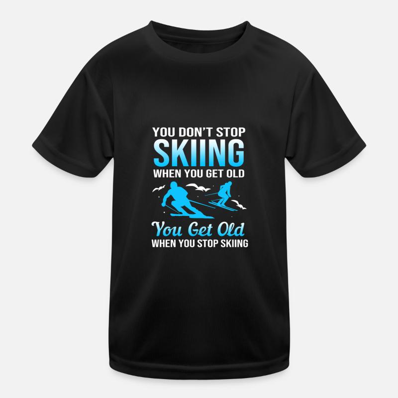 Ski Skiurlaub Kinder Funktions-T-Shirt
