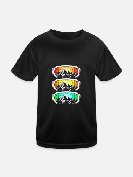 Ski Ski Holiday - Kids Functional T-Shirt - black - Front