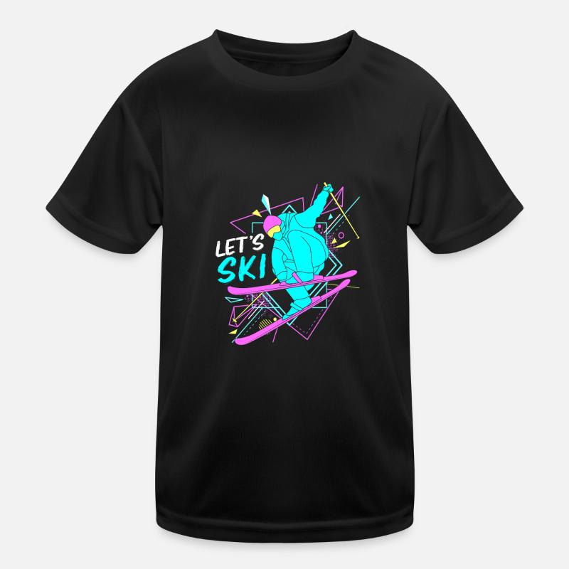 Ski Skiurlaub Kinder Funktions-T-Shirt
