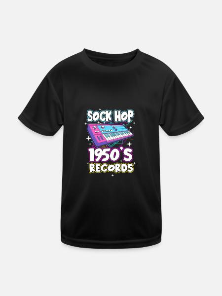 Sock Hop - Kinder Funktions-T-Shirt - Schwarz - Vorne