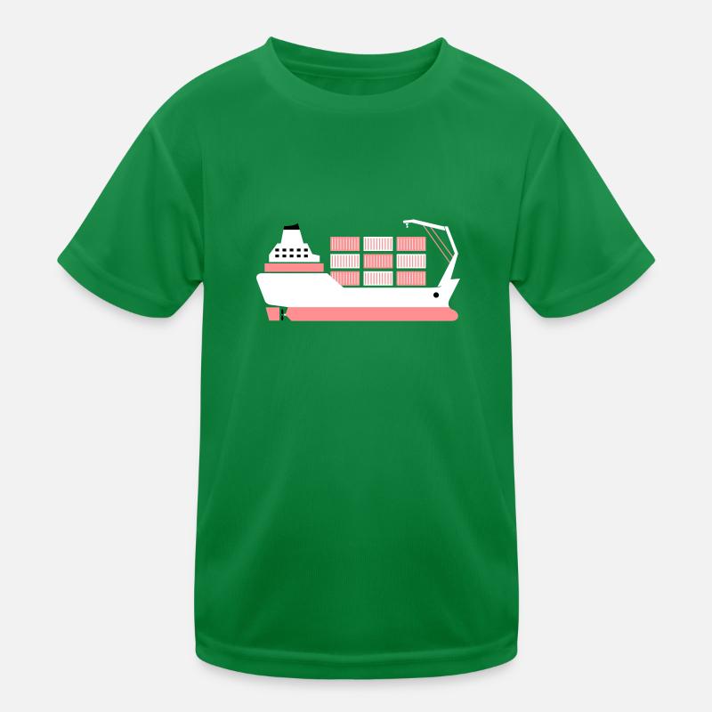 container ship pink Kids Functional T-Shirt