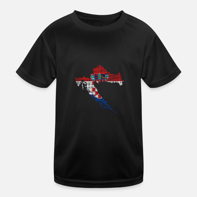 Croatia Kinder Funktions-T-Shirt