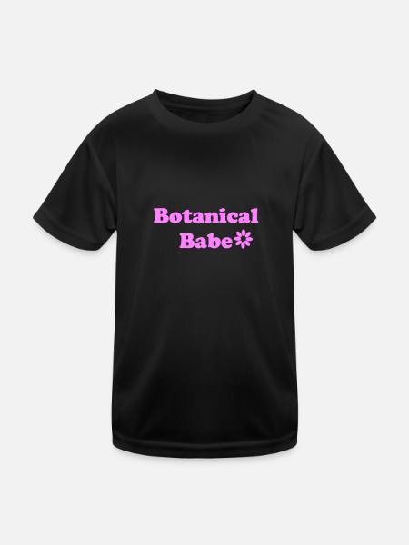 Botanisches Baby - Kinder Funktions-T-Shirt - Schwarz - Vorne