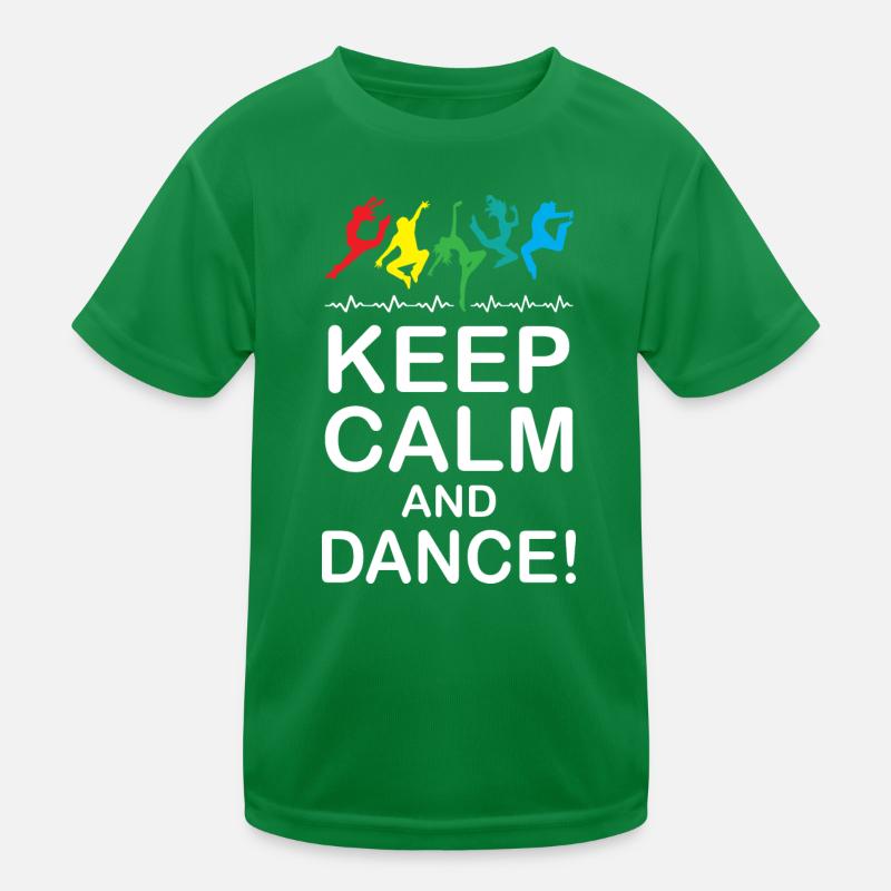 Keep Calm and Dance Kids Functional T-Shirt