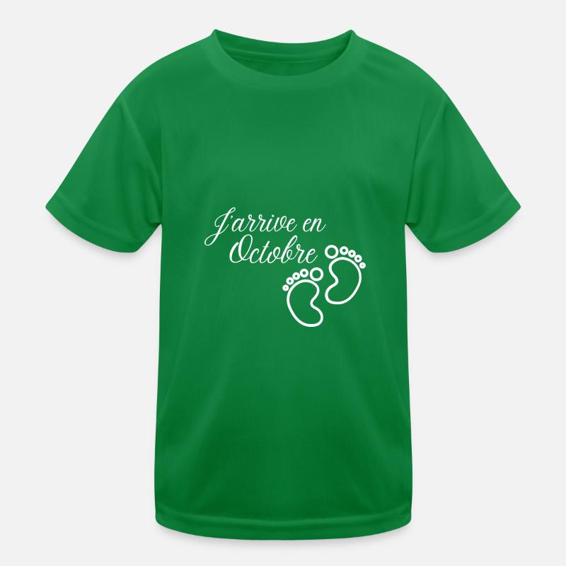 j'arrive en octobre T-shirt sport Enfant