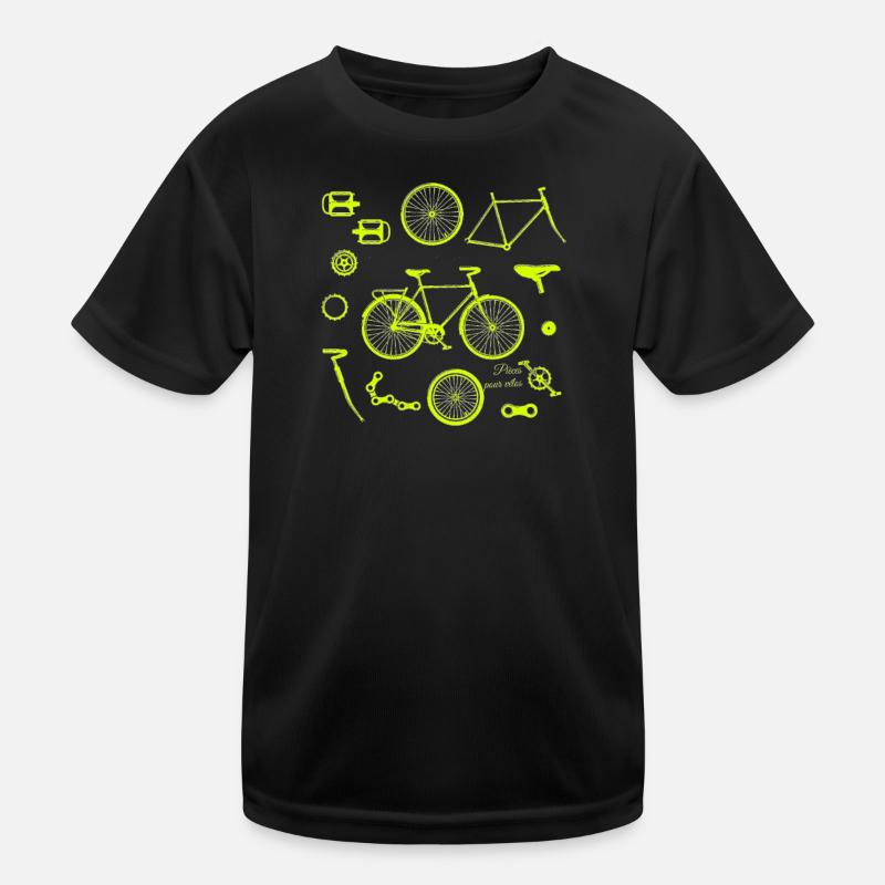 Bicycle Parts Illustration Kids Functional T-Shirt