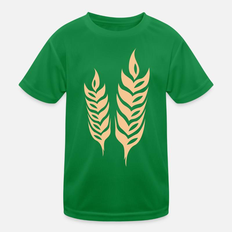 barley cereal symbol wheat logo icon vector Kids Functional T-Shirt