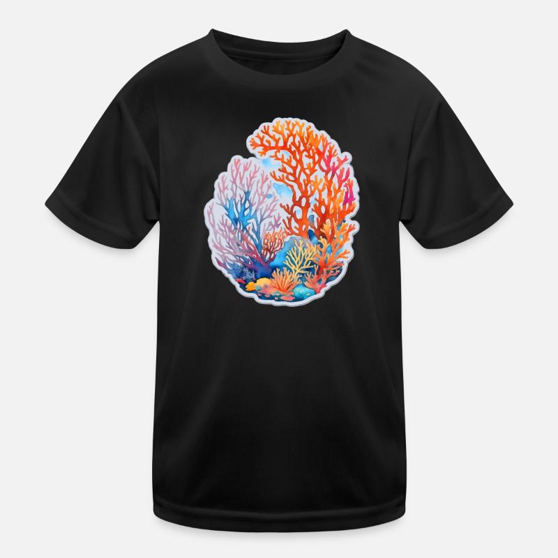 Korallen Kinder Funktions-T-Shirt