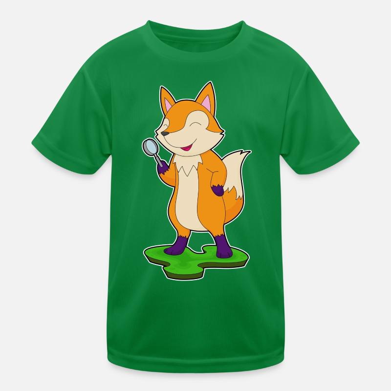 Fuchs Detektiv Lupe Kinder Funktions-T-Shirt