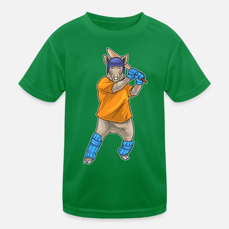 Eber Cricket Cricketschläger Kinder Funktions-T-Shirt