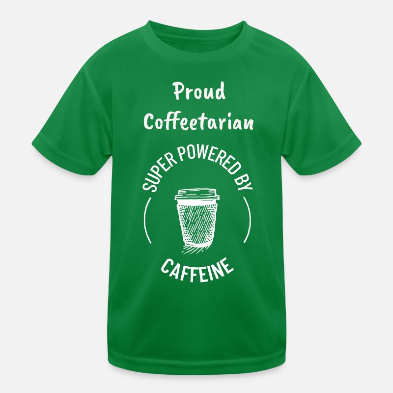 Stolzes Coffeetarian Rundes Abzeichen Kinder Funktions-T-Shirt