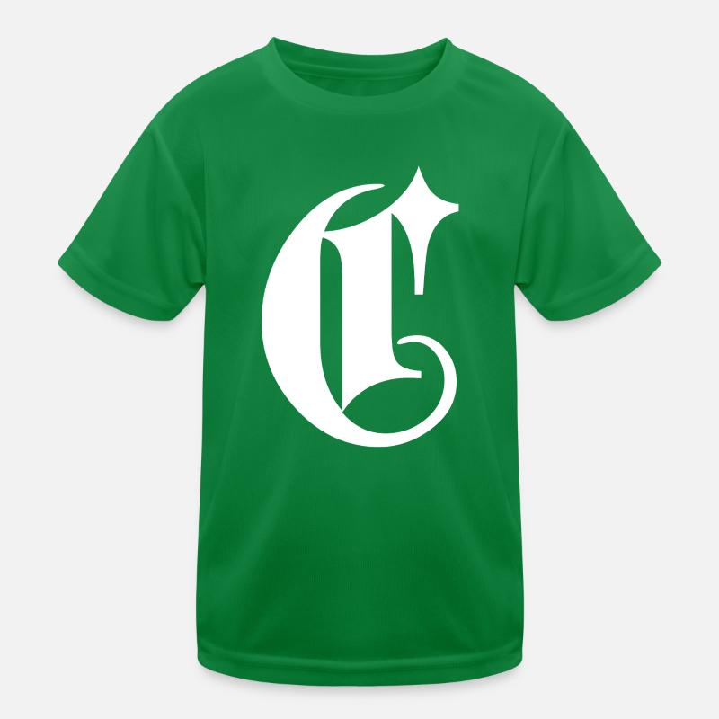Verzierter C-Monogrammstern Kinder Funktions-T-Shirt