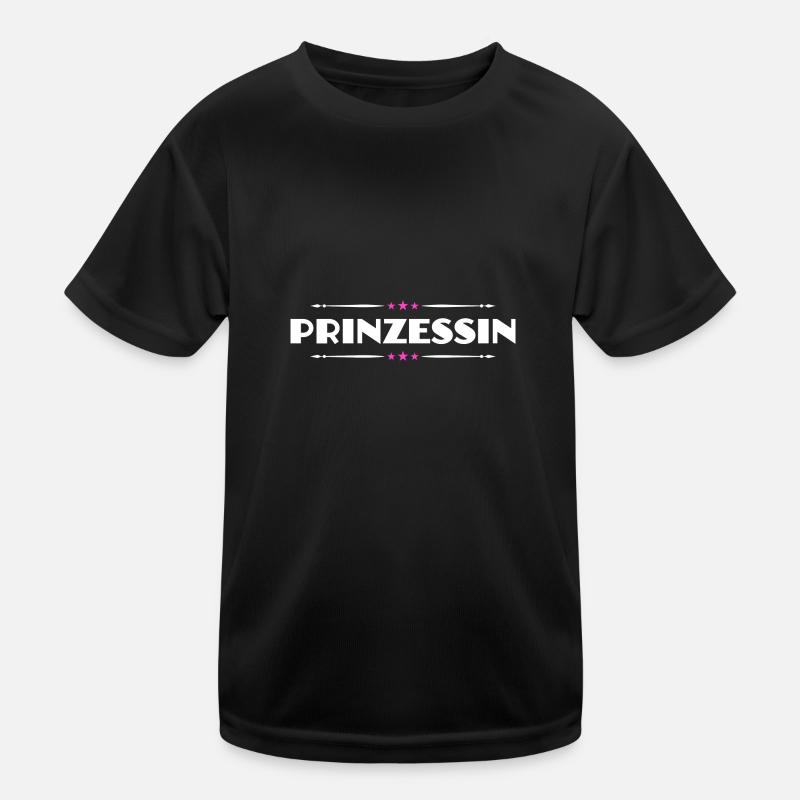 Prinzessin - Kinder Funktions-T-Shirt - Schwarz