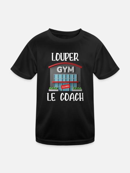 louper le coach - T-shirt sport Enfant - noir - Devant