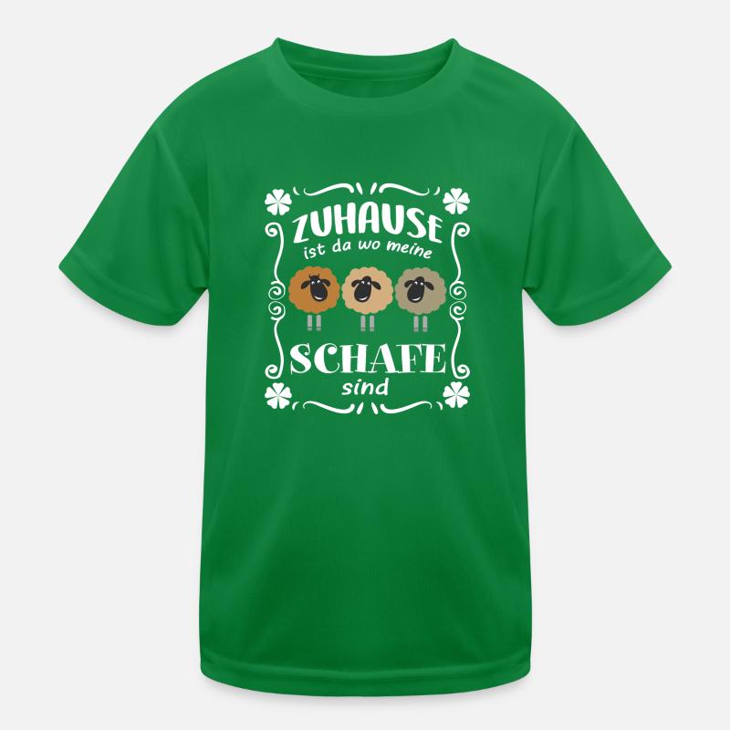 Zuhause wo meine Schafe sind Kinder Funktions-T-Shirt
