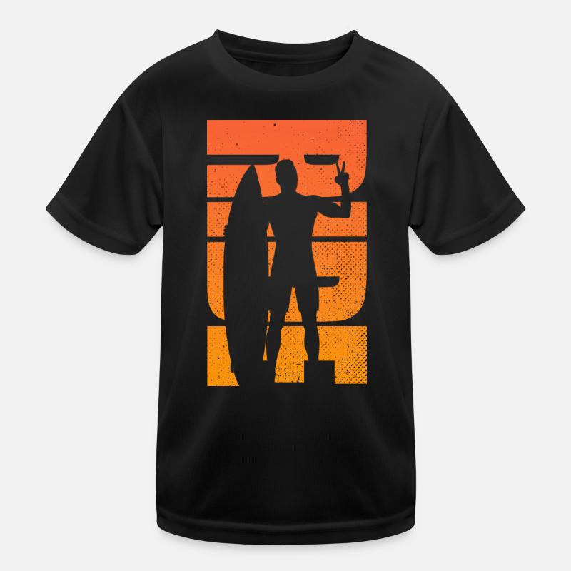 Männer Surfen Retro Ride Sunset Surfer Kinder Funktions-T-Shirt