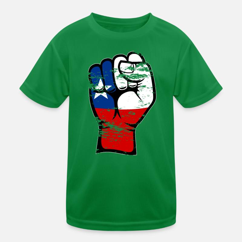 Drapeau du Chili poing icône de main utilisée T-shirt sport Enfant