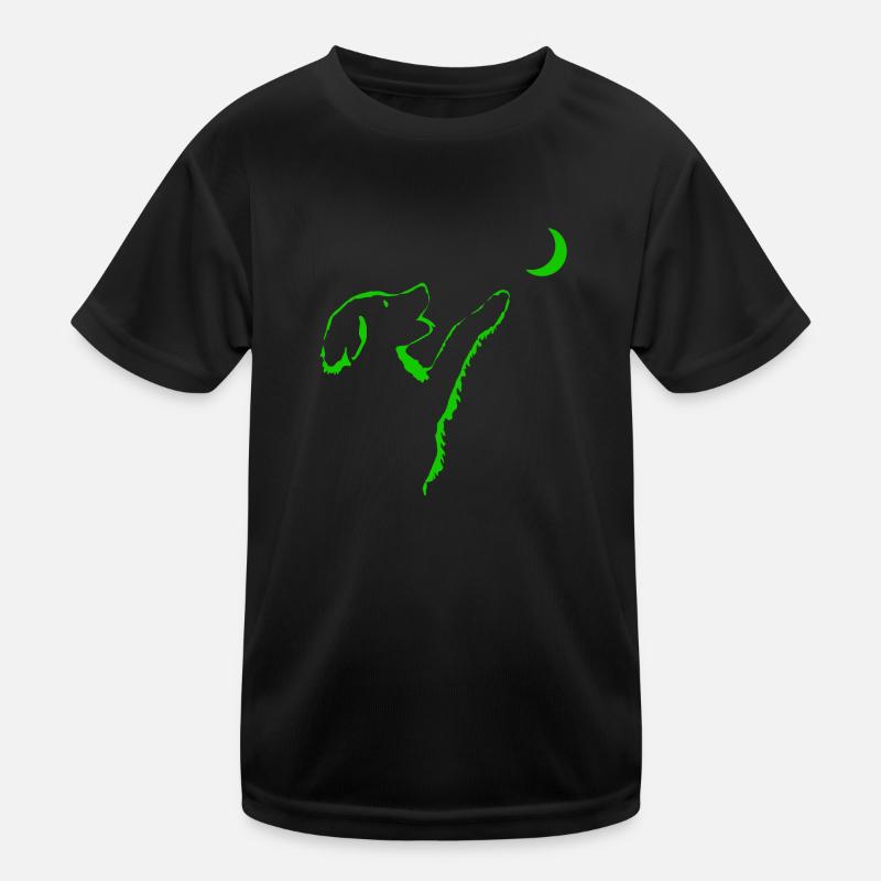 Chien regarde la lune T-shirt sport Enfant