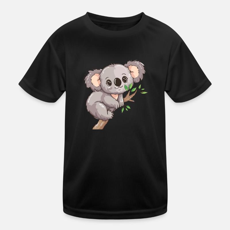 glücklicher Koalabär Koala auf Bambus Kinder Funktions-T-Shirt