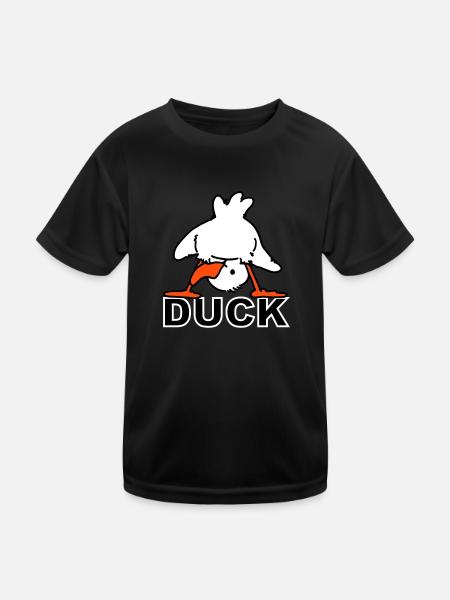 Ducking Duck (3 colors) - Kids Functional T-Shirt - black