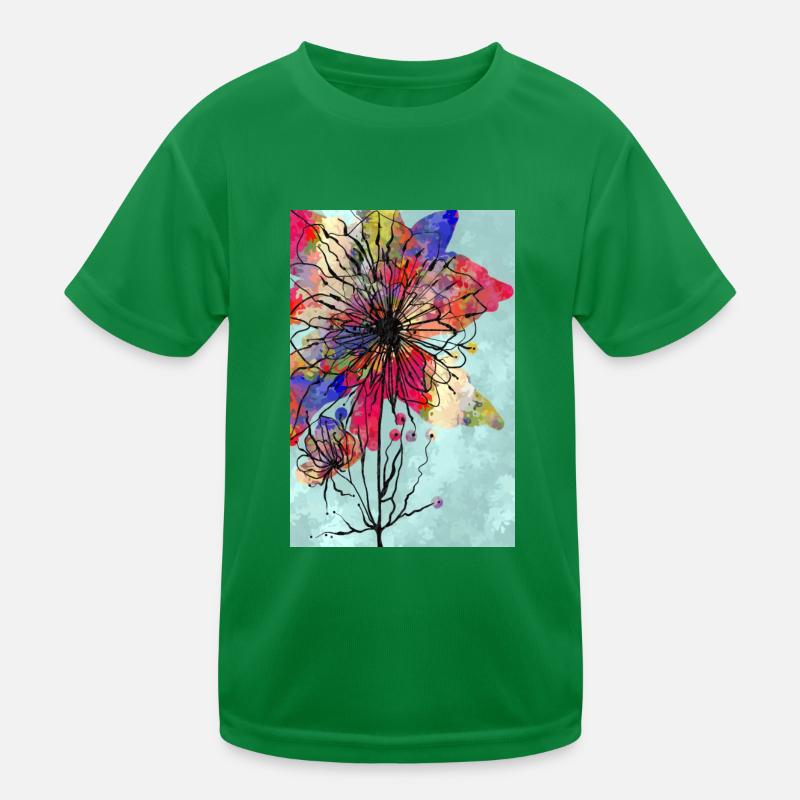 Colorful flower Kids Functional T-Shirt