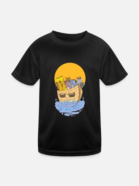 T-Shirt Tiere Afrika - Funktionsshirt til børn - sort