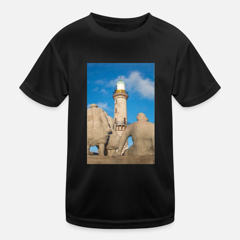Leuchtturm Rostock Warnemünde Kinder Funktions-T-Shirt