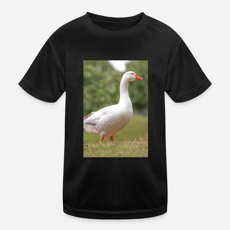 White Goose (Hausgans) Kinder Funktions-T-Shirt