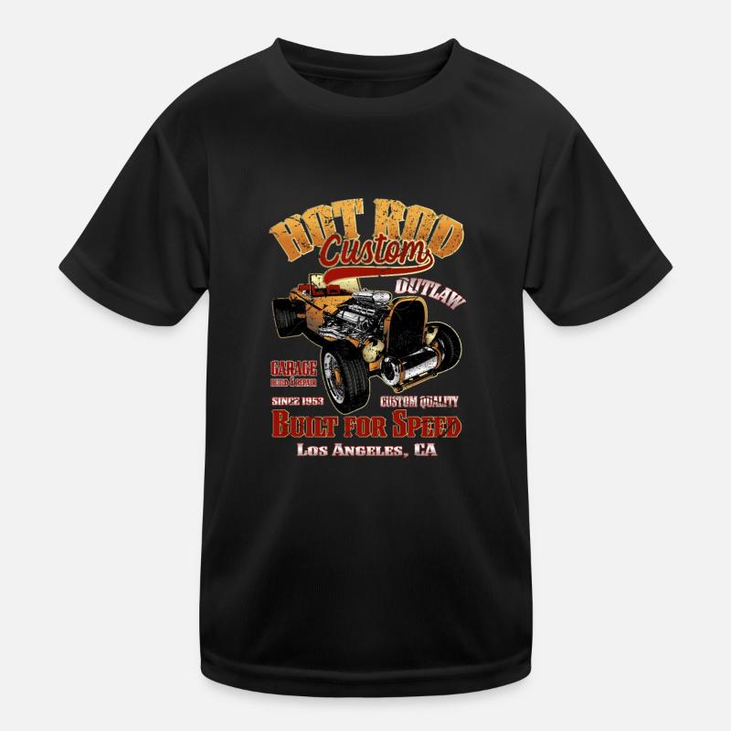 Custom Hot Rod Built for Speed Kinder Funktions-T-Shirt